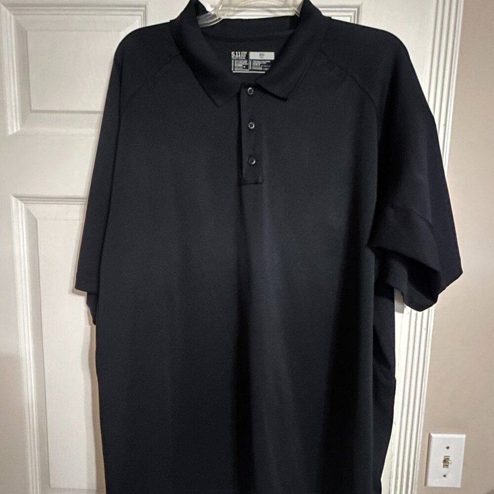 5.11 Tactical Men's Performance Short Sleeve Polo, Dark Navy, Size 3XL Tall Men'